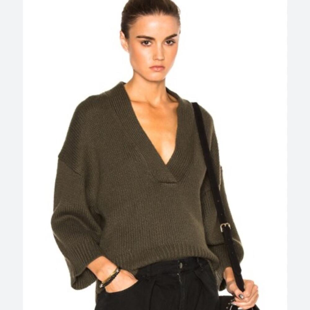 Nili Lotan Logan Oversized Cashmere Sweater in Sage Green M/L